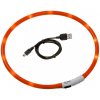 LED obojok dobíjací Karlie, oranžová 75 cm