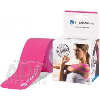 StrengthTape Kinesio tejpovacia páska ružová predstrihaná 1 ks 5cm x 5m