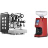 Rocket Espresso Appartamento, black/white + Eureka Atom 60, ferrari red