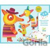 DJECO Líščia rodinka 3 postavy z veľkých dielov maľovanie a spájanie