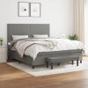 Box spring postel s matrací tmavě šedá 180x200 cm textil 3136454