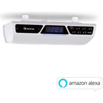 Auna Intelligence, kuchynské rádio, WLAN, hlasové ovládanie Alexa, hands-free systém, biele (BB2-intelligence KR)