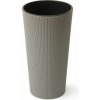 LAMELA, kvetináč LILIA ECO JUMPER – prúžok O 30 cm, výška 57 cm, sivý