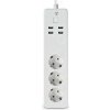 NEDIS Wi-Fi chytrý prodlužovací přívod/ 3x zásuvka typu F/ 16A/ 4x USB/ 1,8m/ Android/ iOS/ Nedis® SmartLife WIFIP312FWT