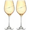 Diamante poháre na biele víno Silhouette City Amber s kryštálmi Swarovski 360 ml 2KS