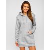 Sivá dámska dlhá mikina s kapucňou Bolf YS10003-A
