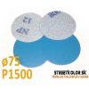 Brúsny papier pre excentrickú brúsku, zrnitosť P1500, Priemer: 75mm, 1 kus