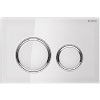 Geberit Sigma21 - Ovládacie tlačidlo splachovania, chróm/sklo biele 115.884.SI.1