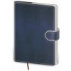 Zápisník Flip L linkovaný modro/bílý