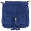 Kožená kabelka na rameno 1147 jeans, Modrá