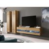 Cama Meble Obývačka VIGO NEW 4 dub sonoma/biely lesk 260 cm x 180 cm x 40 cm