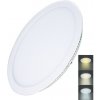 Solight WD144 Mini zapustený panel LED 24W, 1800lm, 3000K/4000K/6000K, IP20, okrúhly, biela