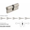 AGB - Vložka SCUDO 9000 S obojstranná cylindrická vložka 30+35 mm + 5x kľúč, NIM Nikel matný