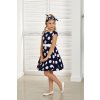 Fashionkids Dievčenské šaty MARABELLA M/380 Farba: Modrá, Veľkosť: 116