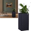 Stilista Ratanový Kvetináč TECHNORATTAN 63 cm x 30 x 30 cm, čierny