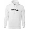 Evolúcia kajak - Mikina pánska Cape s kapucňou - 4XL ( Biela )