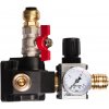 Aircraft® Rozdeľovacia krabica s 2 rýchlospojkami, ventilom, regulátorom ø 18 mm