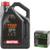 Olej MOTUL 7100 4L 20W50 + Olejový filter Hiflo HF164 4T R 1200 GS GT K 1600 R