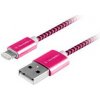 Kábel GoGEN Kábel USB/lightning 1 m opletený GOGLIGHTN100MM25, fialový