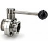 Klapkový ventil CLAMP 50,5mm (1,5