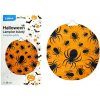 LUMA Halloween papierový lampión - guľa, priemer 25cm, motív pavúk