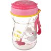Canpol Babies hrnček športový so slamkou a závažím 350 ml mačička ružová