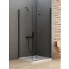 New Trendy New Soleo Black sprchovací kút 100x100 cm obdĺžniková čierna matné/priehľadné sklo D-0240A/D-0116B