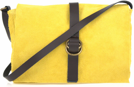 Made In Italy kožená kabelka 807B žltá