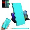 Peňaženkové kožené puzdro na Motorola Moto G8 Plus - Mint Green