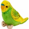 PLYŠOVÁ HRAČKA ANDULKA VLNKOVANÁ PAPAGÁJ ZELENÝ 13cm