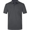 James & Nicholson | JN 569, Pánske žerzejové elastické polo, sivá graphite - biela, S