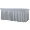 TENTino Elastický poťah SKIRTING na skladací stôl 180-183x76 cm VIAC FARIEB Farba obrusu: SVETLOŠEDÁ / SILVER
