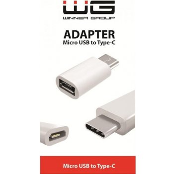 Adaptér WG Micro USB na USB Typ C, biela