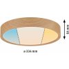 Paulmann Tega stropné LED svetlo IP44 CCT drevo - 71085
