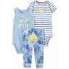 CARTER'S Set 3dielny tepláky, body kr. rukáv, body bez rukávov Blue Wave chlapec LBB 18m