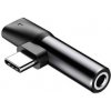 Baseus CATL41-01 Rozbočovač USB-C/3.5mm, černý
