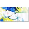 Foto obraz akrylové sklo Žena s klobúkom 100x50 cm