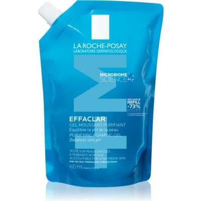 La Roche-Posay Effaclar hĺbkovo čistiaci gél pre mastnú citlivú pleť náhradná náplň 400 ml