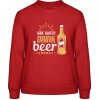 AWDis Sweat Mikina - Zachráň vodu - pi pivo - Ohnivá červená - XL - Dámske