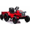 Lean Cars Bateriový traktor s přívěsem CH9959 červený