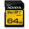 ADATA Premier One SDXC karta 64 GB/UHS-II U3 Class 10/ R: 290 MB/s/W: 260 MB/s (ASDX64GUII3CL10-C)