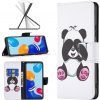 Peňaženkové kožené puzdro Drawing na Xiaomi Redmi Note 12S - Panda