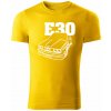 T-ričko BMW e30 line pánske tričko Farba trička: Žltá, Farba potlače: Biela, Veľkosť: L