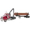 Metal Earth Luxusná oceľová stavebnica Western Star 4900 Log Truck s návěsem