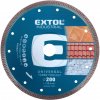 EXTOL INDUSTRIAL kotúč diamantový rezný, turbo Thin Cut, suché aj mokré rezanie, priemer 200 × 25,4 × 2 mm, 8703046 8703046