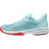 Dámska obuv Mizuno Wave Exceed Tour 5 CC - tanager turquoise/fiery coral/white - Tyrkysový, Mätový (40,5)