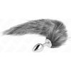 Kink - Anal Plug Size S 7 X 3 cm With Synthetic Tail 40 cm Grey