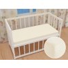 Detské froté napínacie prestieradlo do postieľky FR-002 Smotanové 70 x 140 x 10 cm - do postieľky