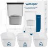 Sklenená filtračná kanvica Wessper D2 BOROSILICATE 3l čierna + 10x filter