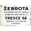 Ceduľa Žebrota Trece Se - ceduľa 30cm x 20cm Plechová tabuľa